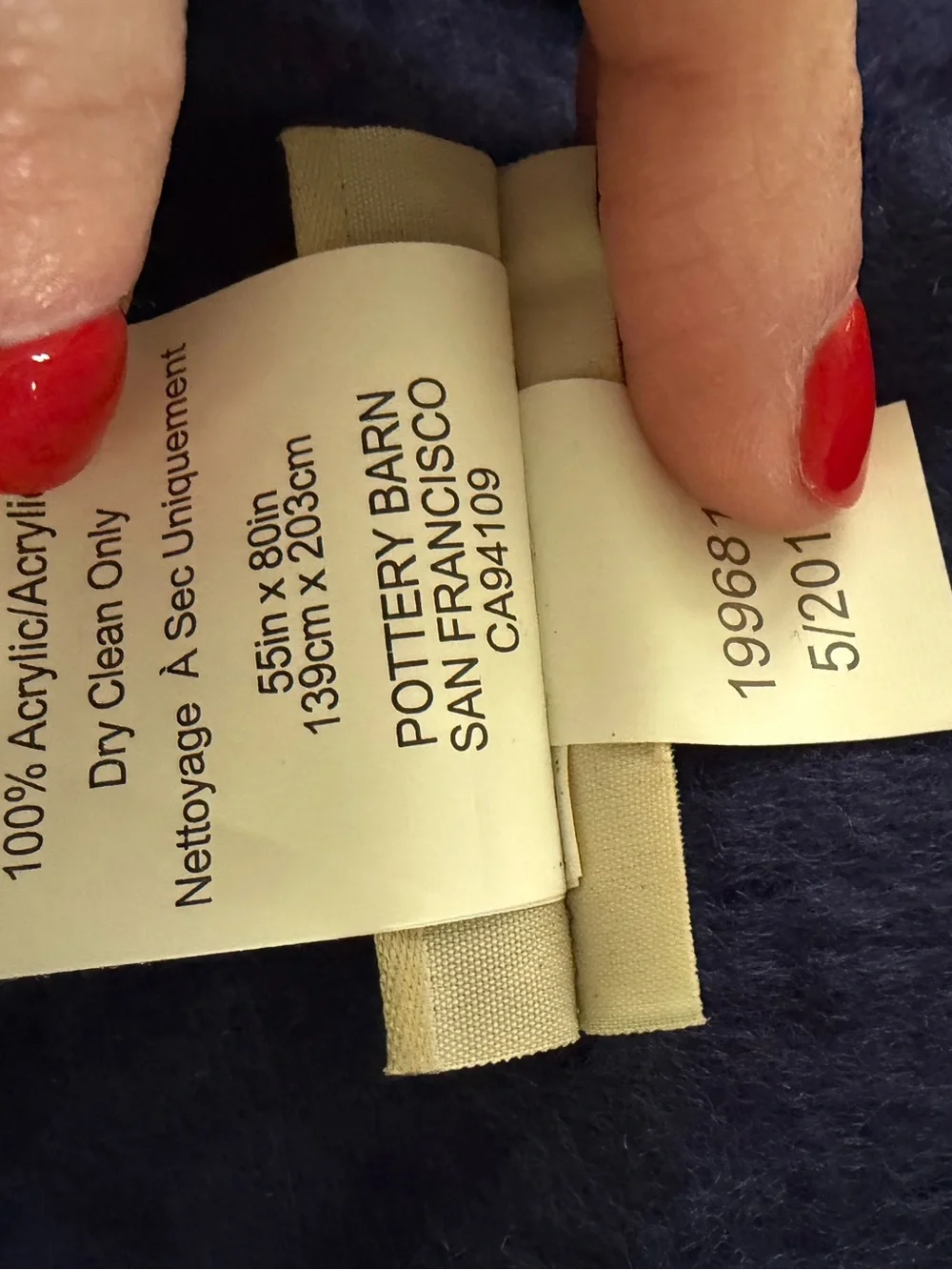 55x80 pottery barn blanket x2